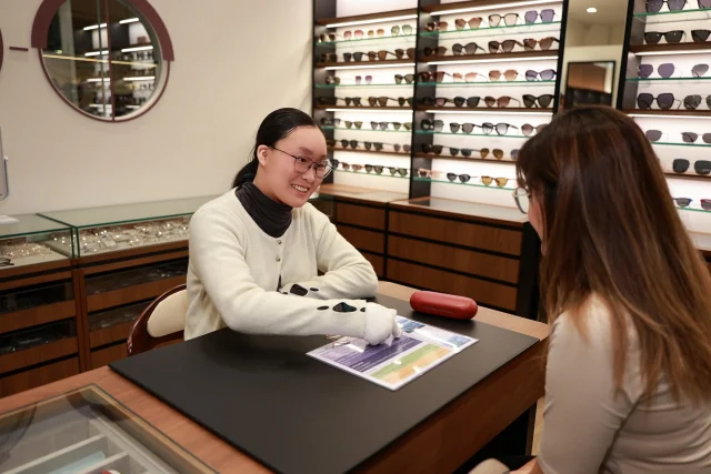 Image 57: At Eye Theory, even the little things matter. We take the time to listen and understand your needs, so we can fine-tune every detail, from frame fit to lens choice and comfort. Because true eyewear comfort isn’t accidental, it’s crafted with care. Correcting your vision has never felt more like a breeze.